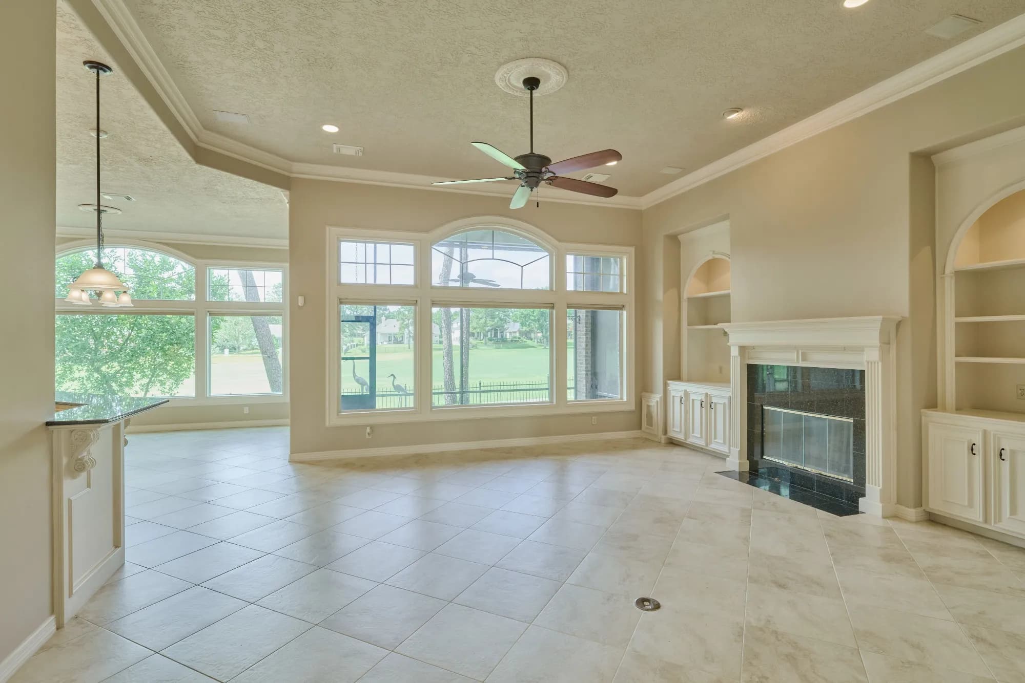 331 Wedgewood Drive, Montgomery, TX – sold home, living room with a fireplace